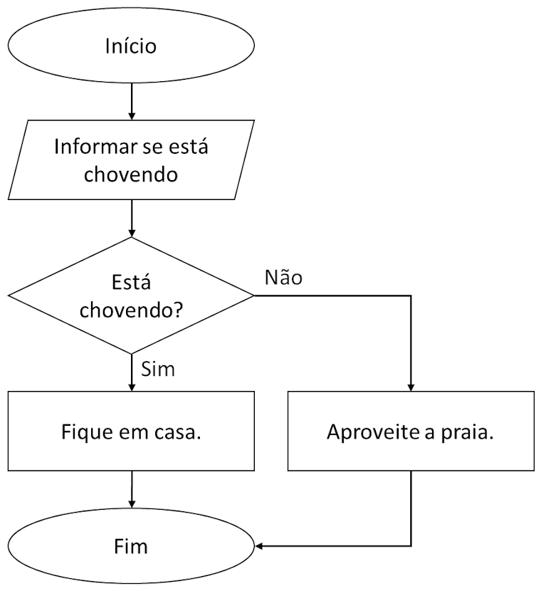Figura 1 - Fluxograma mostrando um ponto de decisão